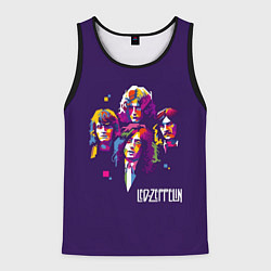 Майка-безрукавка мужская Led Zeppelin: Violet Art, цвет: 3D-черный