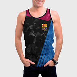 Майка-безрукавка мужская FC Barcelona: Abstract, цвет: 3D-черный — фото 2