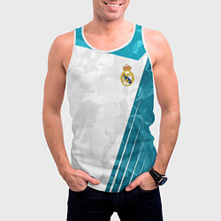 Майка-безрукавка мужская FC Real Madrid: Abstract, цвет: 3D-белый — фото 2