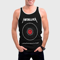 Майка-безрукавка мужская Metallica Vinyl, цвет: 3D-белый — фото 2