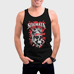 Майка-безрукавка мужская Stigmata Skull, цвет: 3D-черный — фото 2