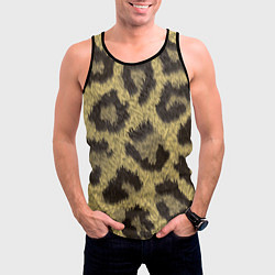 Майка-безрукавка мужская Шкура гепарда, цвет: 3D-черный — фото 2