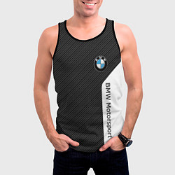 Майка-безрукавка мужская BMW CARBON БМВ КАРБОН, цвет: 3D-черный — фото 2