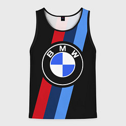 Майка-безрукавка мужская BMW 2021 M SPORT БМВ М СПОРТ, цвет: 3D-черный