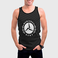 Майка-безрукавка мужская Mercedes-Benz, цвет: 3D-черный — фото 2