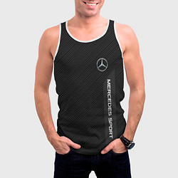 Майка-безрукавка мужская Mercedes AMG: Sport Line, цвет: 3D-белый — фото 2