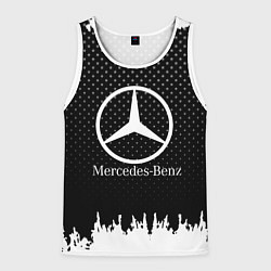 Майка-безрукавка мужская Mercedes-Benz: Black Side, цвет: 3D-белый