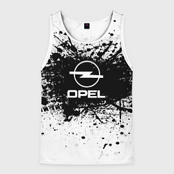 Майка-безрукавка мужская Opel: Black Spray, цвет: 3D-белый