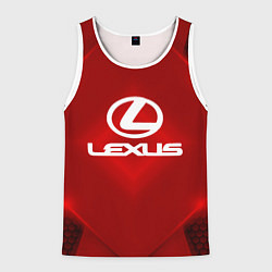 Майка-безрукавка мужская Lexus: Red Light, цвет: 3D-белый