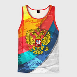 Майка-безрукавка мужская Russia: Colour Sport, цвет: 3D-красный