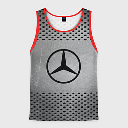 Майка-безрукавка мужская Mercedes-Benz: Hardened Steel, цвет: 3D-красный