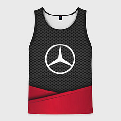 Майка-безрукавка мужская Mercedes Benz: Grey Carbon, цвет: 3D-черный
