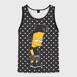 Майка-безрукавка мужская Барт с дредами, цвет: 3D-черный