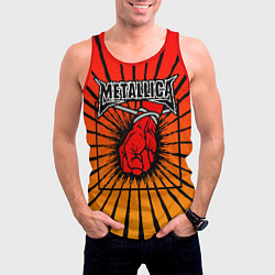 Майка-безрукавка мужская Metallica Fist, цвет: 3D-красный — фото 2