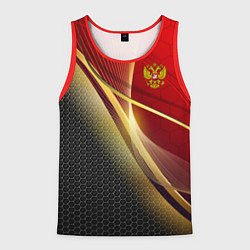 Майка-безрукавка мужская RUSSIA SPORT: Gold Collection, цвет: 3D-красный