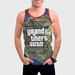 Майка-безрукавка мужская GTA, цвет: 3D-красный — фото 2