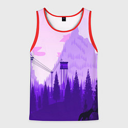 Майка-безрукавка мужская Firewatch: Violet Wood, цвет: 3D-красный