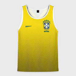 Майка-безрукавка мужская Brazil Team: WC 2018, цвет: 3D-белый