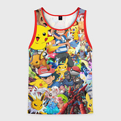 Майка-безрукавка мужская Pokemon Bombing, цвет: 3D-красный