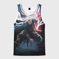 Майка-безрукавка мужская Японский ниндзя, цвет: 3D-белый