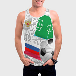 Майка-безрукавка мужская Русский футбол, цвет: 3D-белый — фото 2