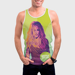 Майка-безрукавка мужская Britney Spears, цвет: 3D-белый — фото 2