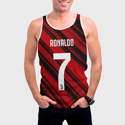 Майка-безрукавка мужская Ronaldo 7: Red Sport, цвет: 3D-белый — фото 2
