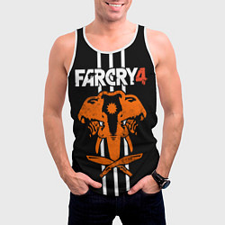 Майка-безрукавка мужская Far Cry 4: Orange Elephant, цвет: 3D-белый — фото 2
