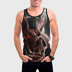 Майка-безрукавка мужская Duke Nukem Pig, цвет: 3D-черный — фото 2