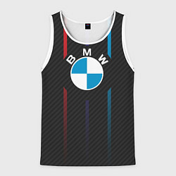 Майка-безрукавка мужская BMW: Three Lines, цвет: 3D-белый