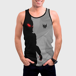 Майка-безрукавка мужская Силуэт хищника, цвет: 3D-черный — фото 2