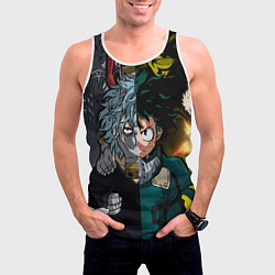 Майка-безрукавка мужская Моя геройская академия 1, цвет: 3D-белый — фото 2