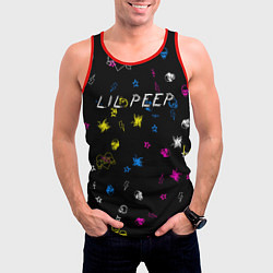 Майка-безрукавка мужская Lil Peep: Legend, цвет: 3D-красный — фото 2
