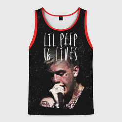 Майка-безрукавка мужская Lil Peep: 16 Lines, цвет: 3D-красный