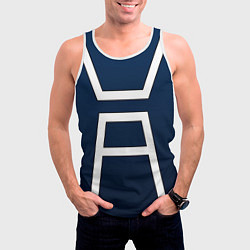 Майка-безрукавка мужская Моя геройская академия -КОСТЮМ, цвет: 3D-белый — фото 2