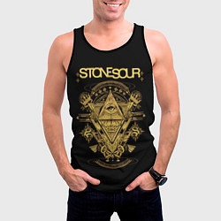 Майка-безрукавка мужская Stone Sour, цвет: 3D-черный — фото 2