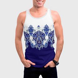 Майка-безрукавка мужская Растительный орнамент, цвет: 3D-белый — фото 2