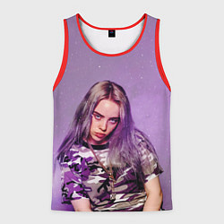 Майка-безрукавка мужская Billie Eilish: Violet Fashion, цвет: 3D-красный