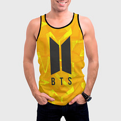 Майка-безрукавка мужская BTS: Yellow Style, цвет: 3D-черный — фото 2