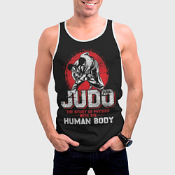 Майка-безрукавка мужская Judo: Human Body, цвет: 3D-белый — фото 2