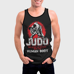 Майка-безрукавка мужская Judo: Human Body, цвет: 3D-черный — фото 2