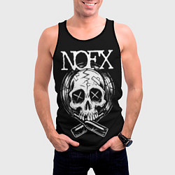 Майка-безрукавка мужская NOFX Skull, цвет: 3D-черный — фото 2