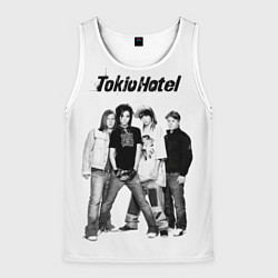 Майка-безрукавка мужская Tokio Hotel pop rock band, цвет: 3D-белый