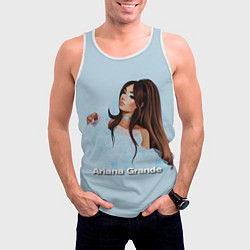 Майка-безрукавка мужская Ariana Grande Ариана Гранде, цвет: 3D-белый — фото 2