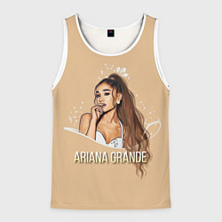 Майка-безрукавка мужская Ariana Grande Ариана Гранде, цвет: 3D-белый