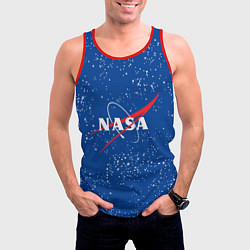 Майка-безрукавка мужская NASA, цвет: 3D-красный — фото 2
