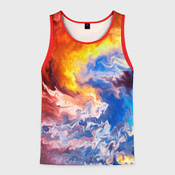 Майка-безрукавка мужская Краски, цвет: 3D-красный