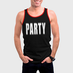 Майка-безрукавка мужская Hard PARTY, цвет: 3D-красный — фото 2