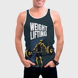 Майка-безрукавка мужская Wheight lifting, цвет: 3D-белый — фото 2