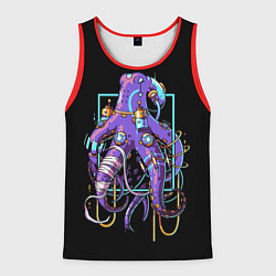 Майка-безрукавка мужская Octopus, цвет: 3D-красный